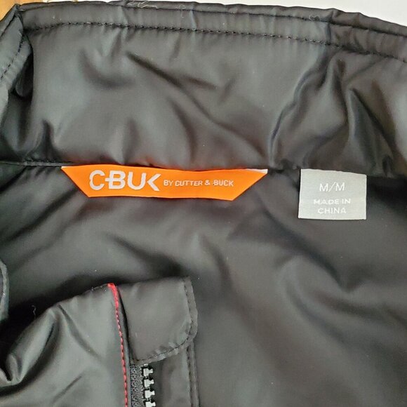 Cbuk By Cutter & Buck Womens Puffer Vest Medium Red, Gray & Black Colorblock - Picture 6 of 10